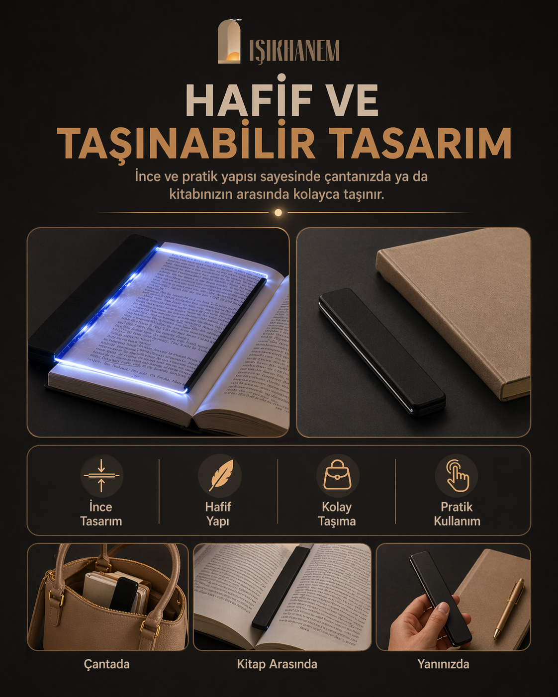 Taşınabilir LED Kitap Okuma Işığı