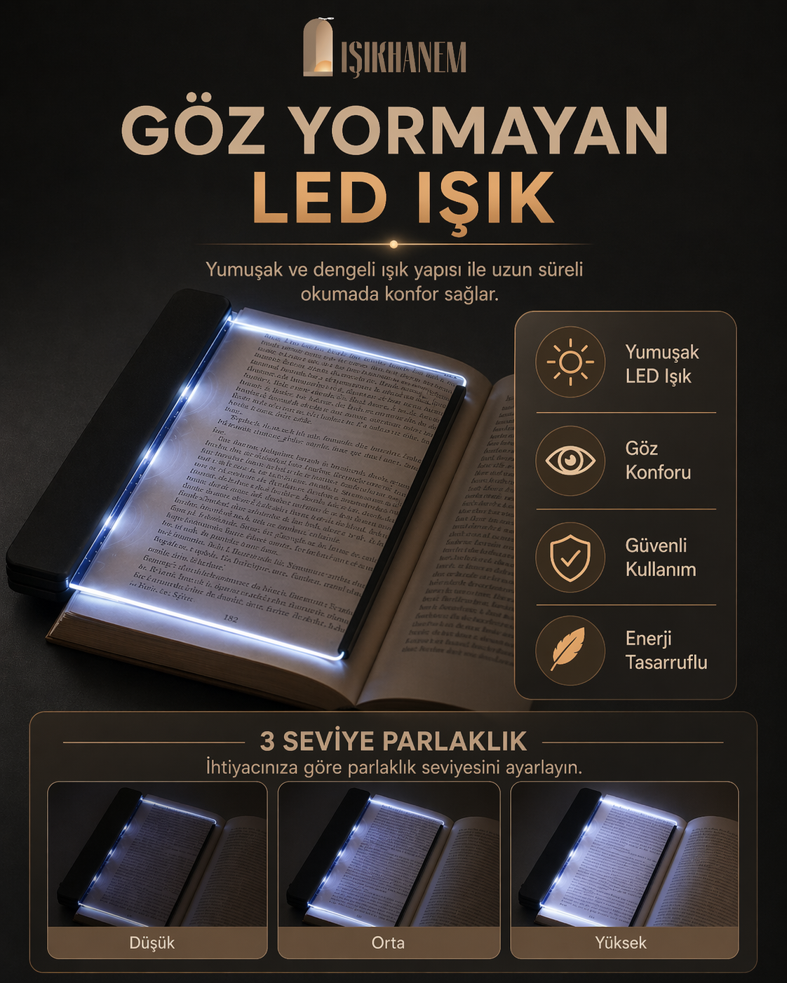 Taşınabilir LED Kitap Okuma Işığı