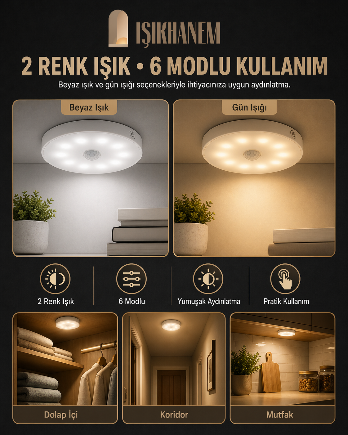 Hareket Sensörlü LED Işık