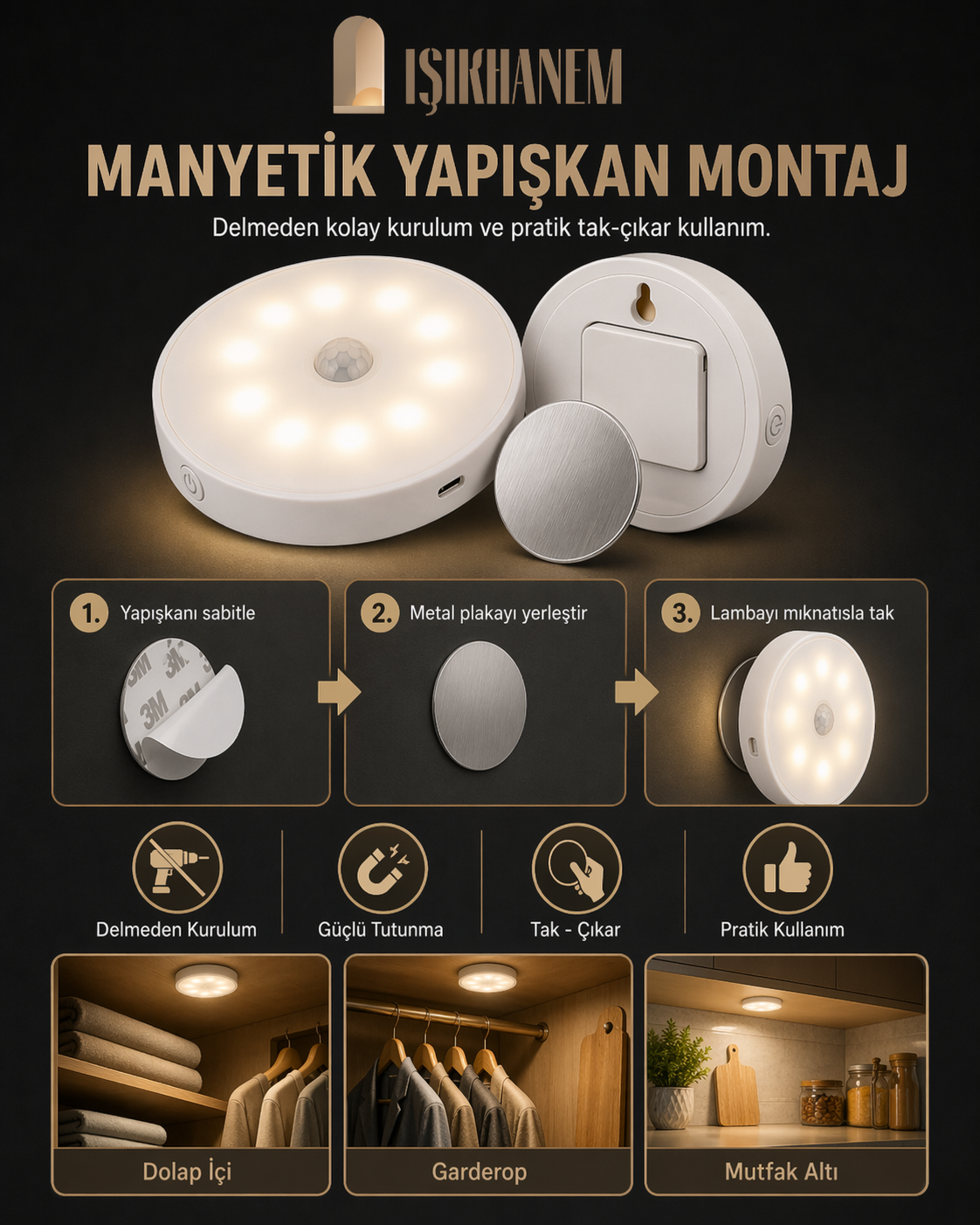 Hareket Sensörlü LED Işık